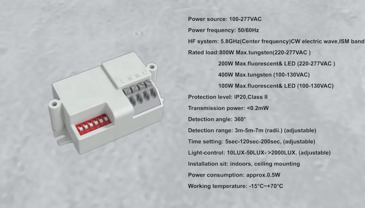 PDLUX PD-MV1031 - 5.8 ГГГ 360 ° Smart Lights & Security үшін Moprolave ​​Motion сенсоры