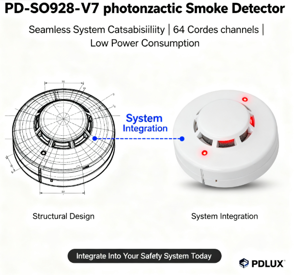PDLUX смарт-өрт қауіпсіздігі: PD-SO928-V7 фотоэлектрлік түтін детекторы шығарылды